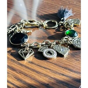 Licensed Collectible Harry Potter charm bracelet gold tone